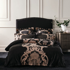 Black Dionisia Cotton-Blend Quilt Cover Set
