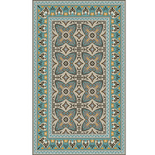 Turquoise Bella Vinyl Floor Mat