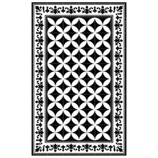 Black & White Sofi Vinyl Floor Mat