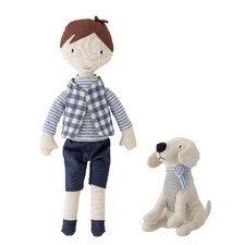 Kids' 2 Piece Little Boy & Dog Soft Doll Set