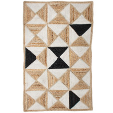 Natural Holi Prism Hand-Knotted Cotton & Jute Rug