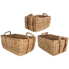 3 Piece Bribie Seagrass Basket Set