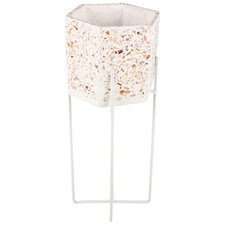 Terrazzo Style Luca Planter on Stand