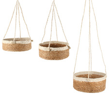 3 Piece Airlie Jute & Seagrass Hanging Planter Set
