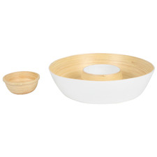 Tai Pressed 33cm Bamboo Chip & Dip Bowl