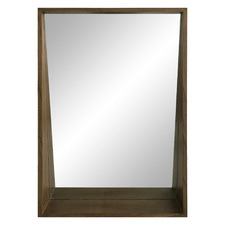 Dark Timber Mossman Wall Mirror With Shelf