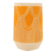 Delphina Yellow Cement Vase