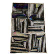 Black & White Ikram Braided Jute Rug