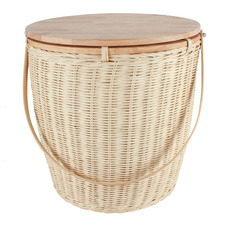 Tulum Insulated Rattan & Bamboo Picnic Basket