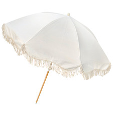 2m Cream Tulum Canvas Beach Umbrella