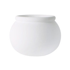 White Liliana Bulb Concrete Planter