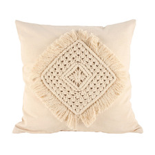 Bryson Macrame Cotton-Blend Cushion