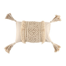 Burdette Macrame Cotton-Blend Cushion