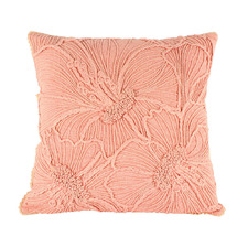 Pink Floral Caoimhe Embroidered Cotton-Blend Cushion