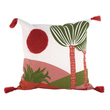 Belicia Sun & Palm Tree Cotton Cushion