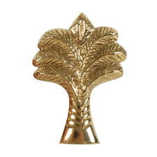 Belize Palm Tree Brass Knob