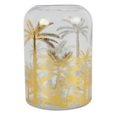 Hana Golden Palm Glass Vase