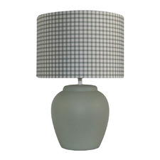 Cameo Gingham Ceramic Table Lamp