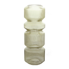 Bibo Ribbed Glass Vase