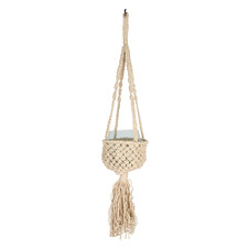 Flow Jute & Glass Hanging Planter