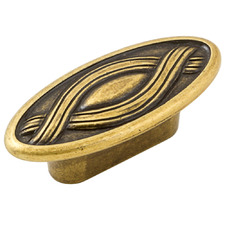 Nouveau Zamak Oval Knob