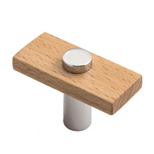 Madera Beech Wood Cabinet Handle