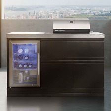 Crossray Electric BBQ Grill with Single Fridge