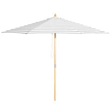 3m Grey & White Striped Peninsula Market Umbrella