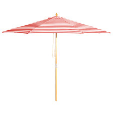 3m Red & White Striped Monte Carlo Market Umbrella