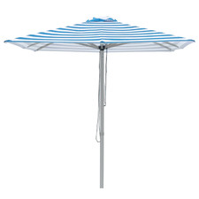 2m Blue & White Horizon Aluminium Umbrella