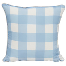 Ocean Gingham Outdoor Cushion