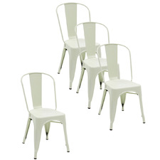 Tolix Replica Steel Dining Chairs (Set of 4)