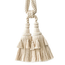 Large and Small Cotton Tassel Curtain Tie Back