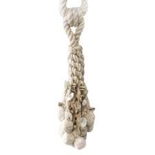 Shell and Pompom Cotton Curtain Tie Back