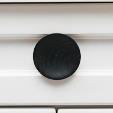 Blyth Black Oak Wood Concave Cabinet Knob
