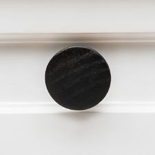 Blyth Black Oak Wood Disc Cabinet Knob
