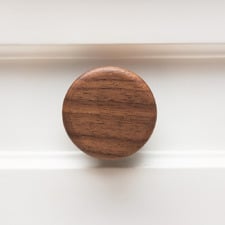 Loch Walnut Wood Cone Cabinet Knob