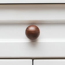 Loch Walnut Wood Sphere Cabinet Knob