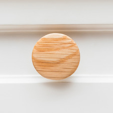 Blyth Red Oak Wood Disc Cabinet Knob