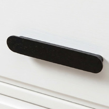 Blyth 128mm Black Oak Wood Ellipse Cabinet Handle