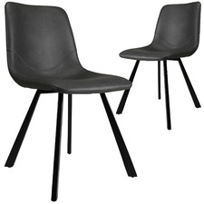 Sandra Faux Leather Dining Chairs (Set of 2)