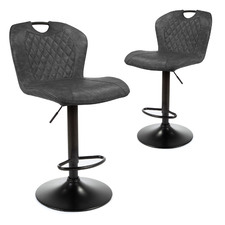 Baggio Upholstered Adjustable Barstools (Set of 2)