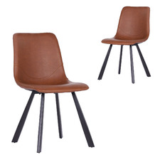 Sandra Faux Leather Dining Chairs (Set of 2)