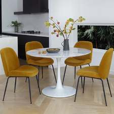4 Seater Tulip Replica Dining Table & Humphrey Chair Set