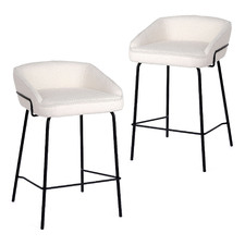 66cm Ancel Boucle Barstools (Set of 2)