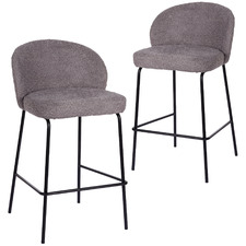 66cm Caius Boucle Barstools (Set of 2)