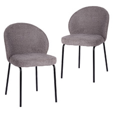 Geila Boucle Dining Chairs (Set of 2)