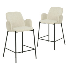 65cm Lyka Upholstered Barstools (Set of 2)