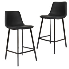 65cm Sandra Faux Leather Barstools (Set of 2)