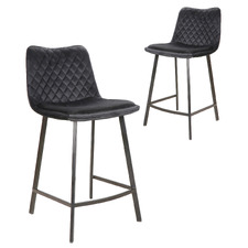 63.5cm Sylvie Velvet Barstools (Set of 2)